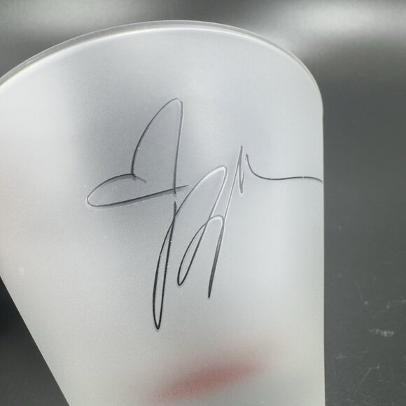 Skinnygirl Skinny Girl Cocktail Martini Glass Cup Clear Frosted Satin Cup Set 4 - Picture 6 of 16